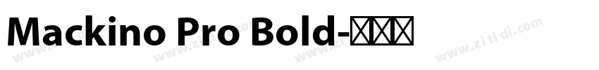 Mackino Pro Bold字体转换